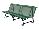 Banc de jardin en fer 3 pieds - trous ronds - longueur 200 cm