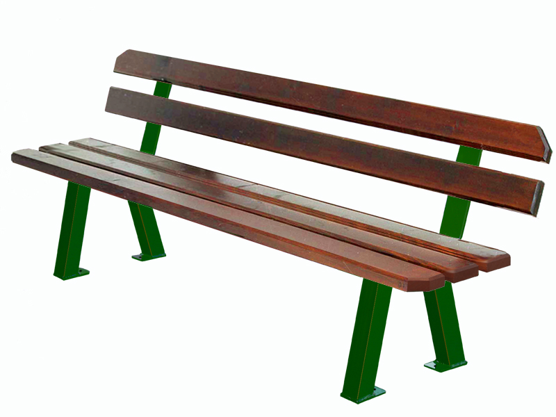 Banc extérieur - pieds doubles - bois pin du nord - longueur 195cm