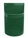 Corbeille d'extérieur acier demi-ronde décorative
