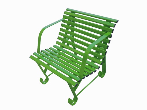 [11300a] Fauteuil fer "Square" de jardin - avec accoudoirs 